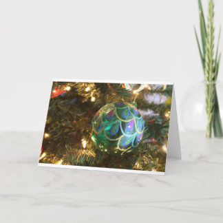 Peacock Christmas Holiday Card