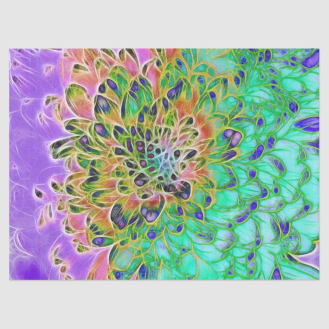 Peacock Chrysanthemum Tissue Paper (Front)
