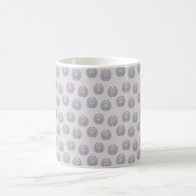 Peacock Circles  Coffee Mug (Center)