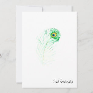 Peacock- Civil Partnership Invite