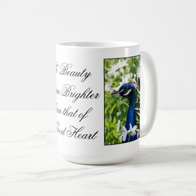 Peacock Coffee Mug (Front Right)