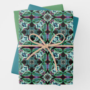 Peacock Color Abstract Spectacular Design Wrapping Paper Sheet