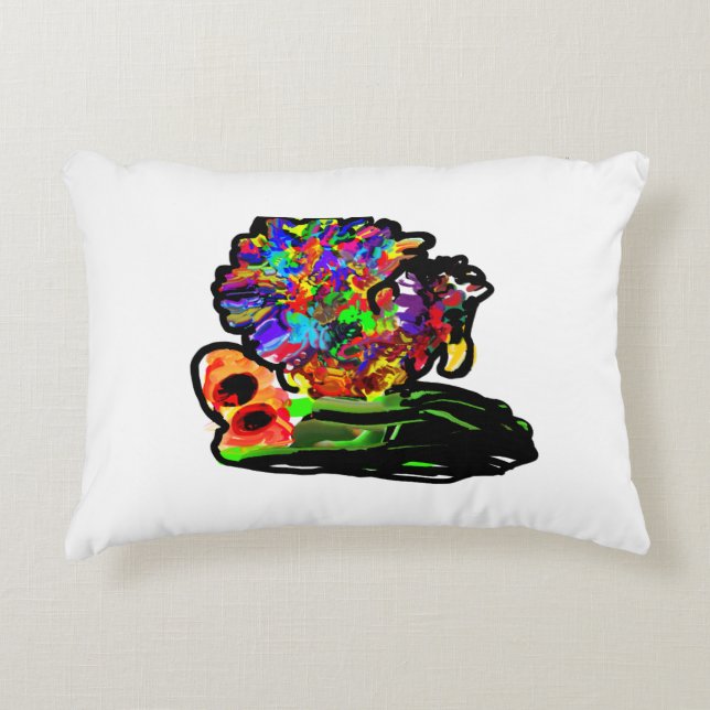 Peacock colorful decorative cushion (Front)