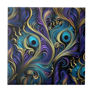 Peacock Colorful Pattern Tile