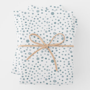Peacock Confetti Watercolor Dots Wrapping Paper