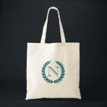 Peacock Crest Monogram Budget Tote Bag<br><div class="desc">Sweet and Personalised Totes.</div>
