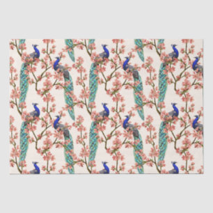Peacock Damask Pattern Tissue Paper