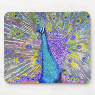 Peacock Dance Purple and Blue Mouse Mat