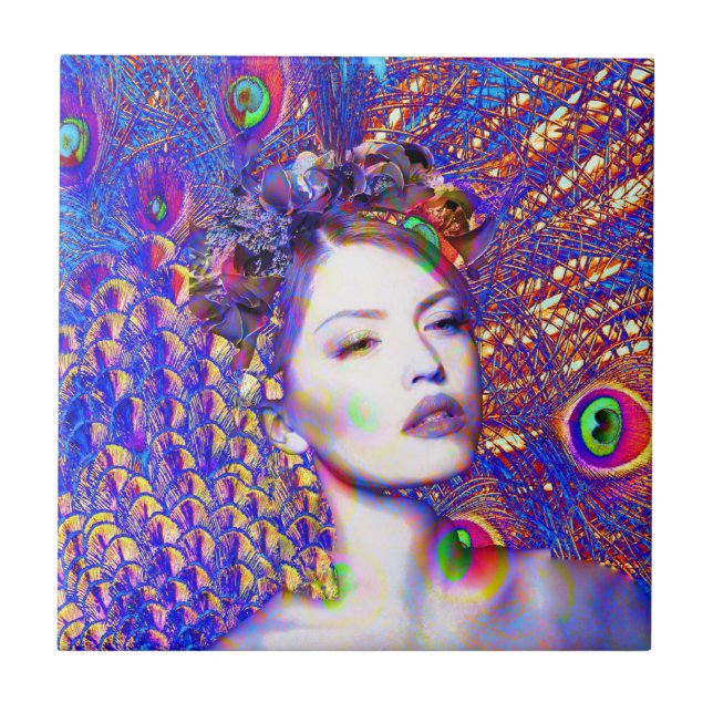 Peacock Dance Tile (Front)