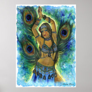 Peacock Dancer Poster