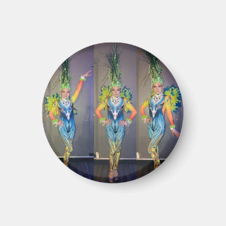peacock dancer showgirl  T-Shirt Throw Pillow Magnet