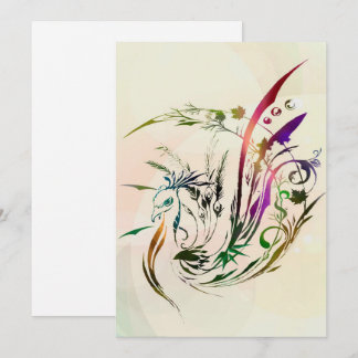 Peacock Decor Artwork | Modern Design Holiday Card