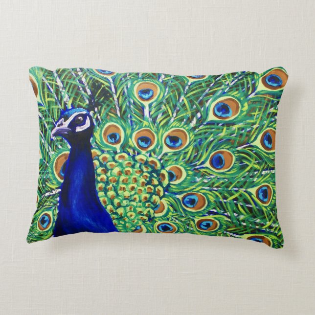 Peacock Decorative Cushion (Back)