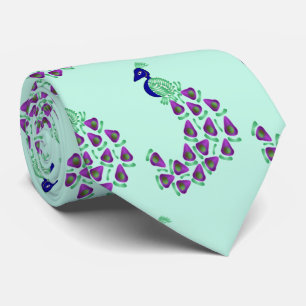 Peacock Design Tie