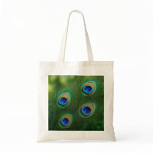 Peacock design Tote Bag
