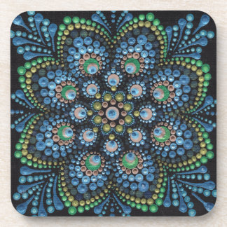 Peacock Dot Mandala  Coaster