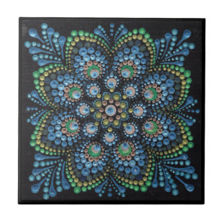 Peacock Dot Mandala Tile