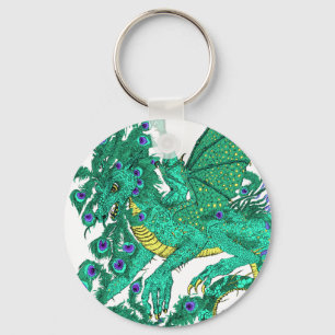 Peacock Dragon Key Ring