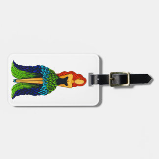 Peacock Dress Luggage Tag