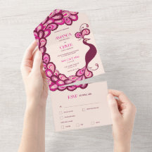 Peacock Elegance Multicolored Vintage Wedding