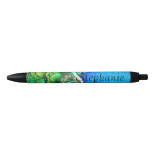 Peacock elegant modern business corporate black in black ink pen
