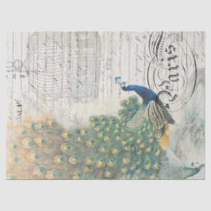 Peacock Ephemera Decoupage Paper