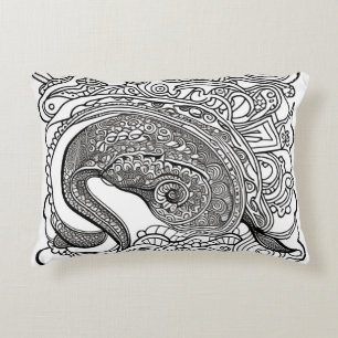 Peacock Face Decorative Cushion