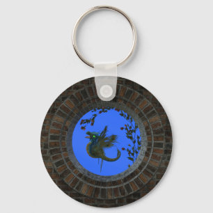 Peacock Fairy Dragon Key Ring