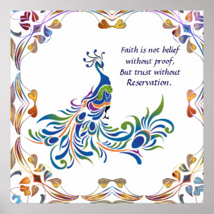 Peacock Faith is Poster