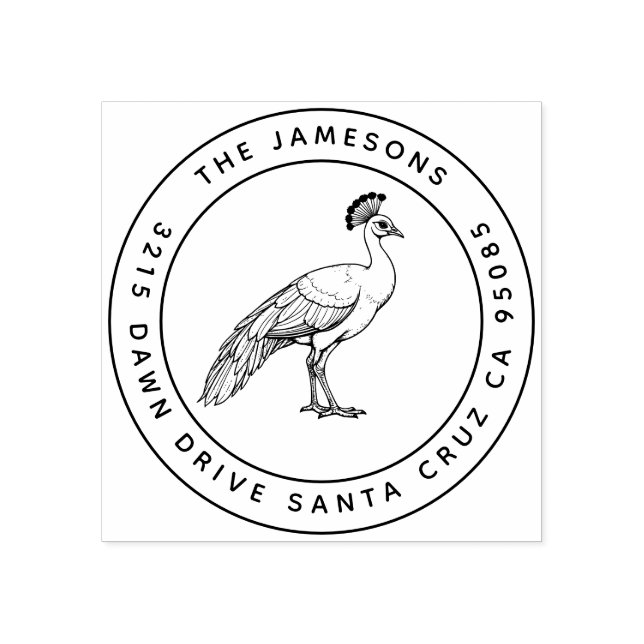 Peacock Family Stamp – Regal Radiance (Imprint)