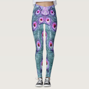 PEACOCK FANCY FEATHERS 2 LEGGINGS