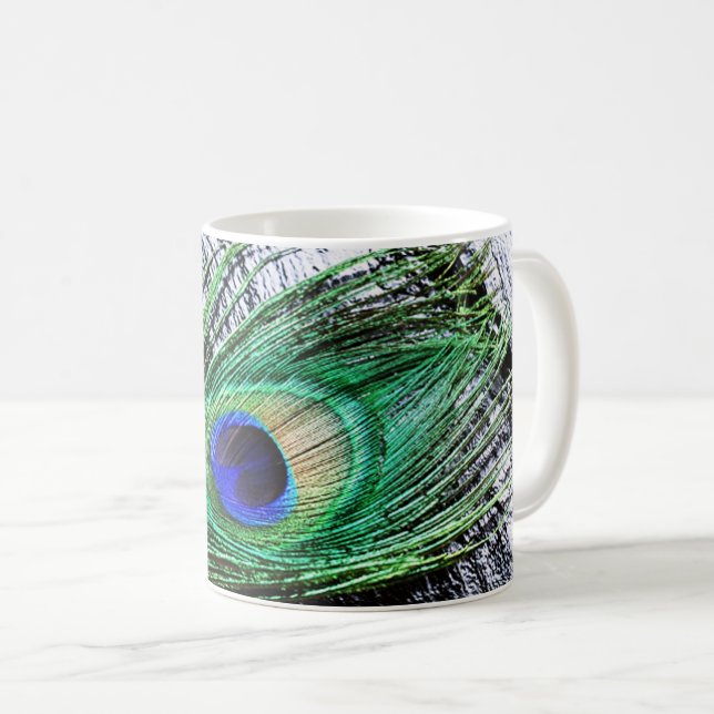 Peacock Feather 1 Mugs (Front Right)