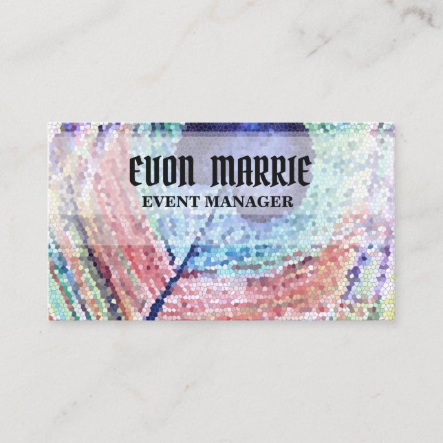 Peacock feather Abstract Art  Busines Card (Front)