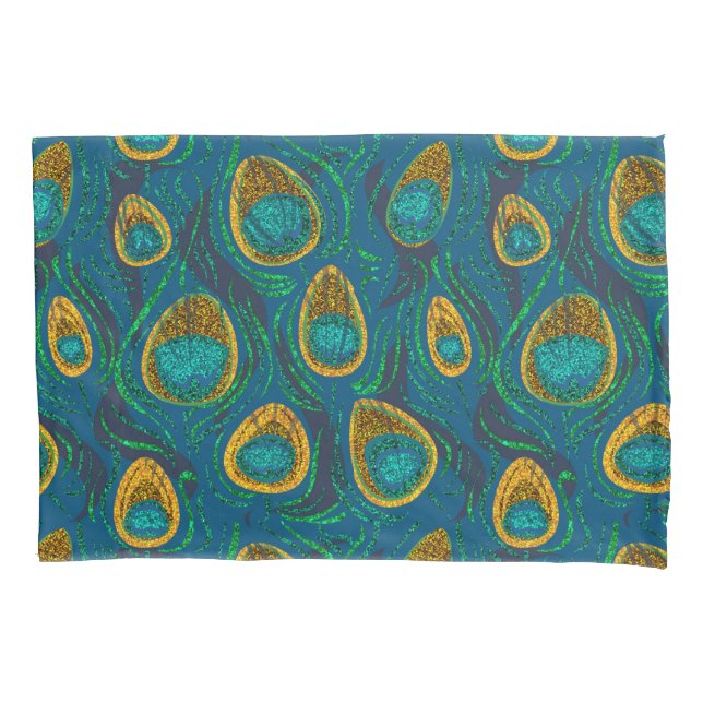 Peacock Feather Abstract Pillowcase (Front)