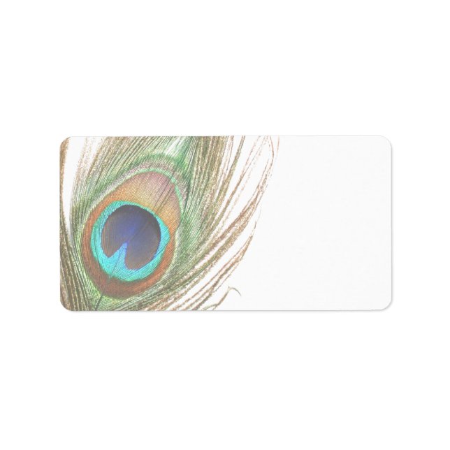 Peacock Feather Address Label (Front)