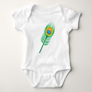 Peacock Feather Baby Bodysuit