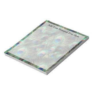 Peacock Feather Background Notepad