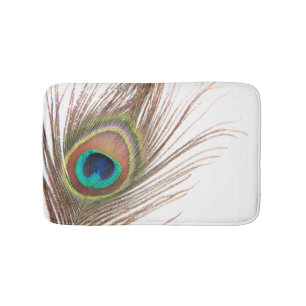 Peacock Feather Bath Mat
