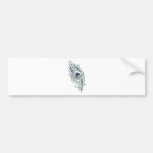 peacock feather bumper sticker