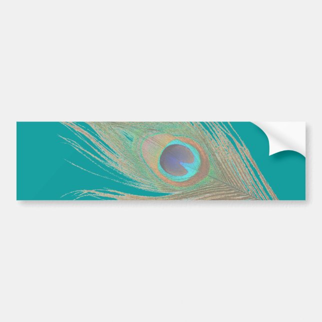 Peacock Feather Bumper Sticker (Front)