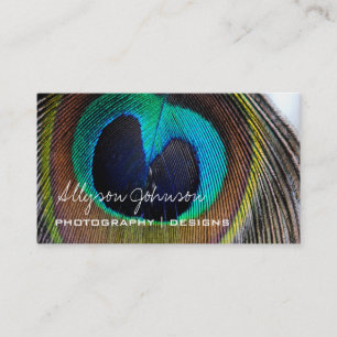 Peacock Feather Business Cards