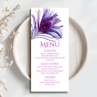 Peacock Feather Chic Glitter Purple Bat Mitzvah