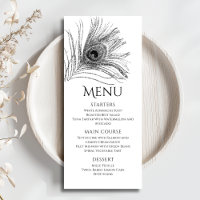 Peacock Feather Chic Glitter Silver Bat Mitzvah