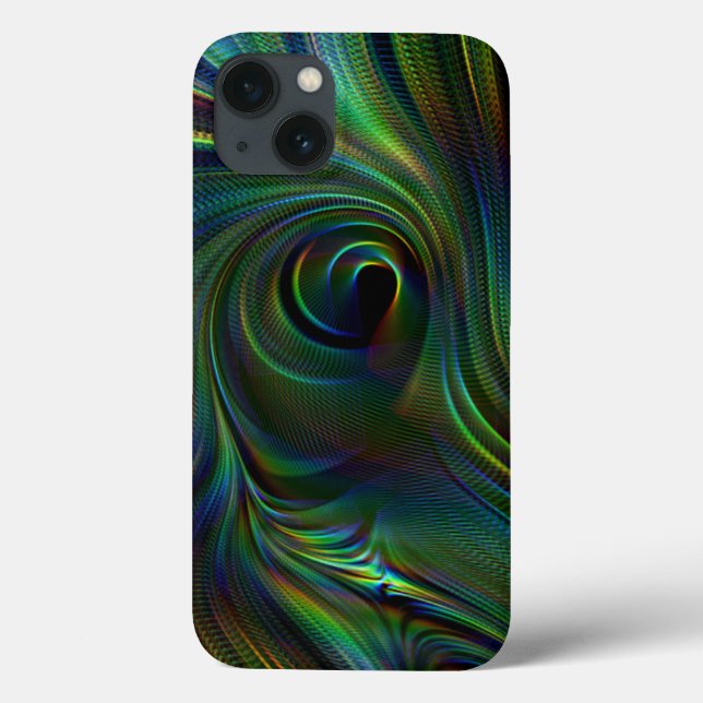 Peacock feather colour Tough Xtreme iPhone Case (Back)