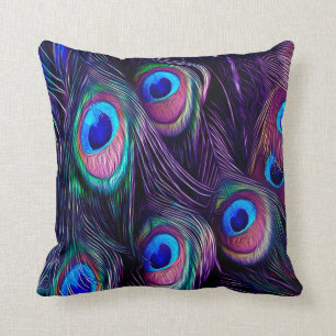 Peacock Feather Cushion
