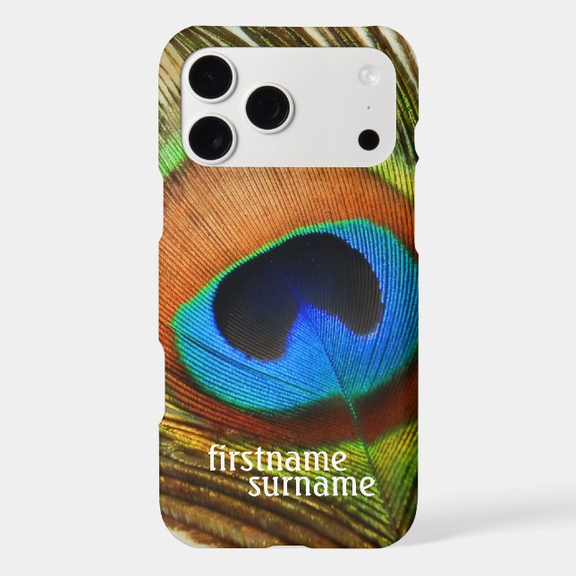 Peacock Feather Custom Name (Back)