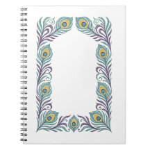 Peacock Feather Decorative Notebook
