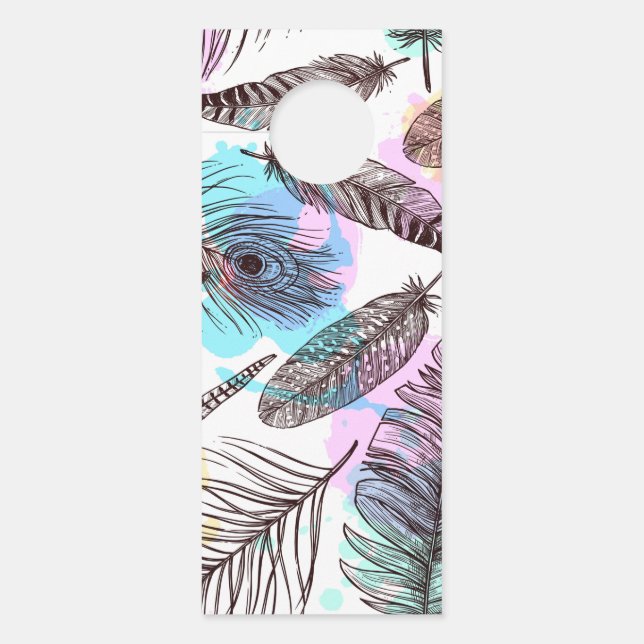 Peacock Feather Door Hanger (Front)