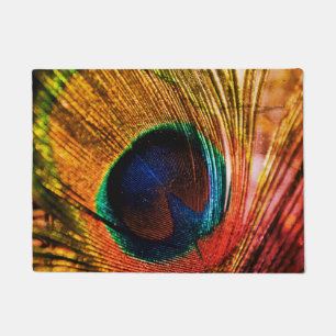 peacock feather doormat