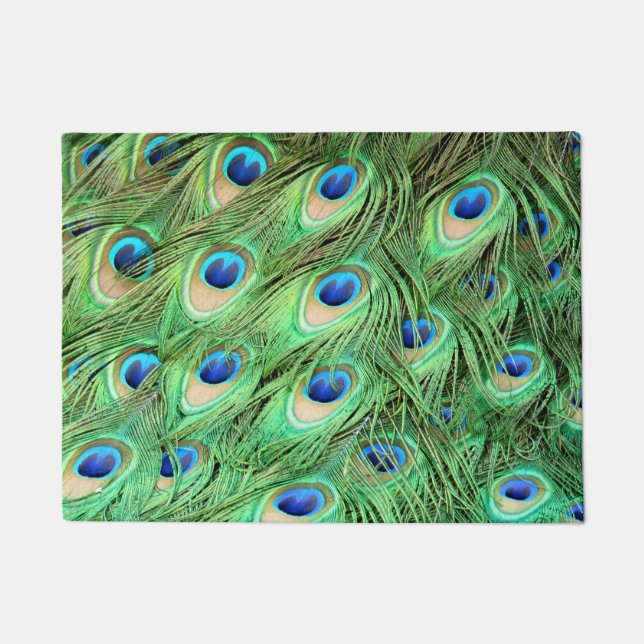 Peacock Feather Doormat (Front)
